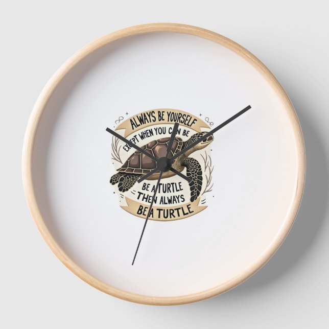 Always Be Yourself Except When You Can Be a Turtle Clock (Front)