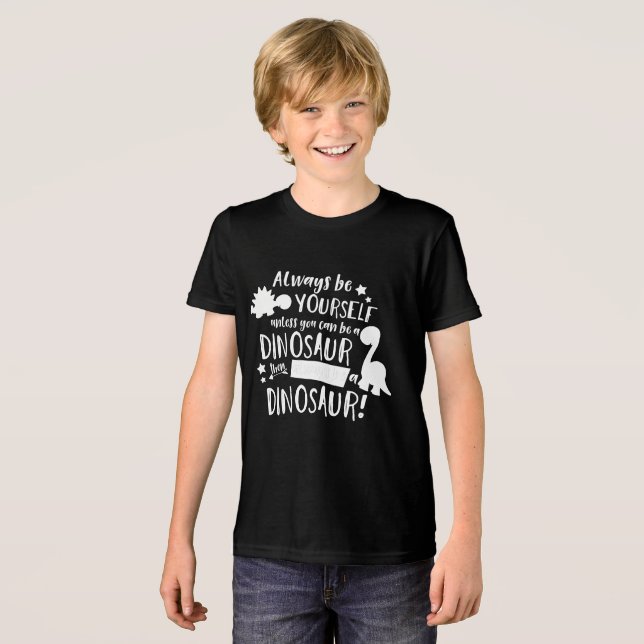 Always Be Yourself Inspirational Quote Tri-Blend Shirt (Front Full)