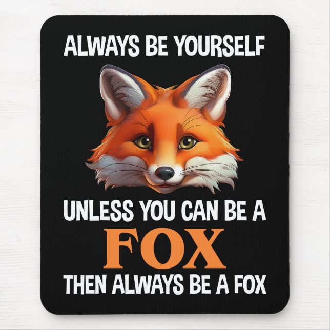 Always Be Yourself Unless You Can Be A Fox Mouse Mat (Front)