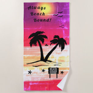 Always Beach Bound Purple Red B Towel
