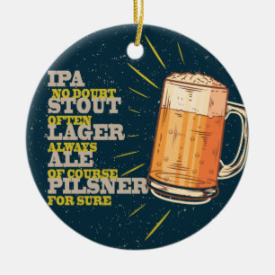 Always Beer Ceramic Tree Decoration