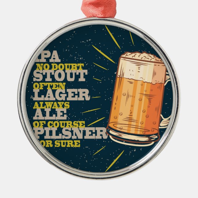 Always Beer Metal Tree Decoration (Front)