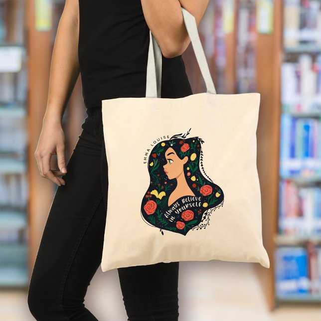 Always Believe in Yourself Inspirational Tote Bag (Creator Uploaded)
