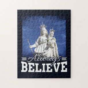 Always Believe Mary Baby Jesus Christmas Quote Jigsaw Puzzle