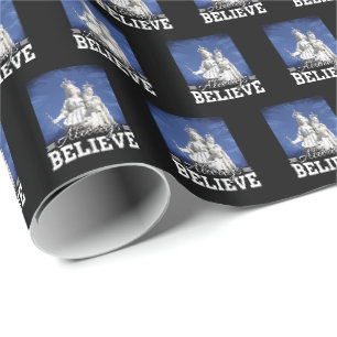 Always Believe Mary Baby Jesus Christmas Quote Wrapping Paper