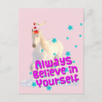 Always Believe Yourself Traffic Cone Unicorn Horse