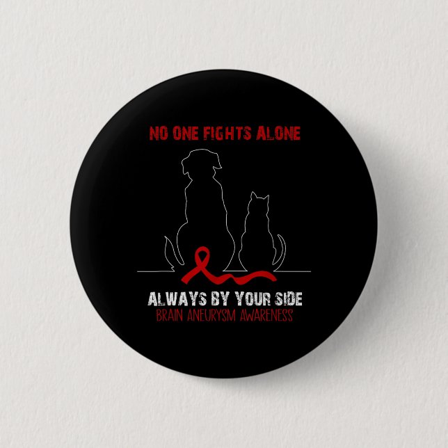 Always By Your Side Brain Aneurysm Awareness 6 Cm Round Badge (Front)