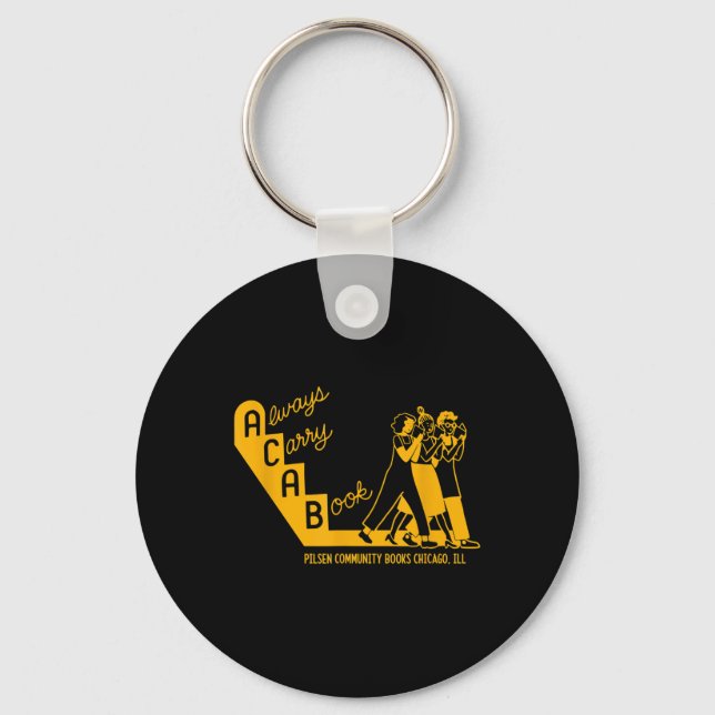 Always Carry A Book Lsen Community Books Chicago T Key Ring (Front)