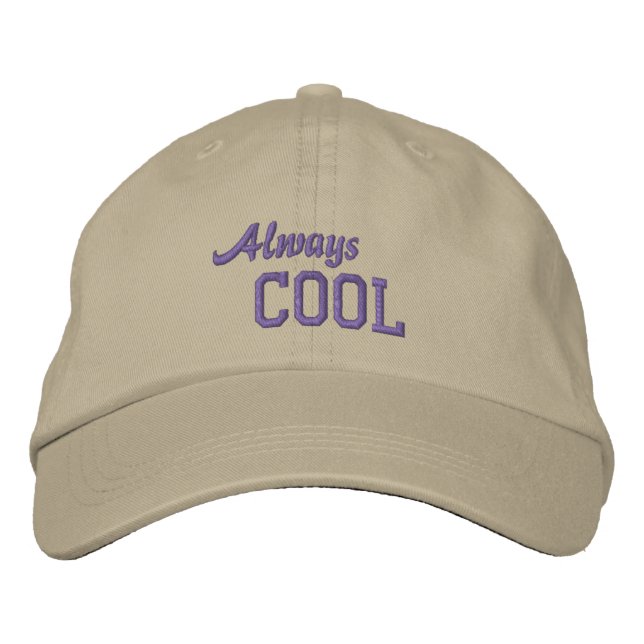 ALWAYS COOL Cap (Khaki w/Dark Teal) (Front)