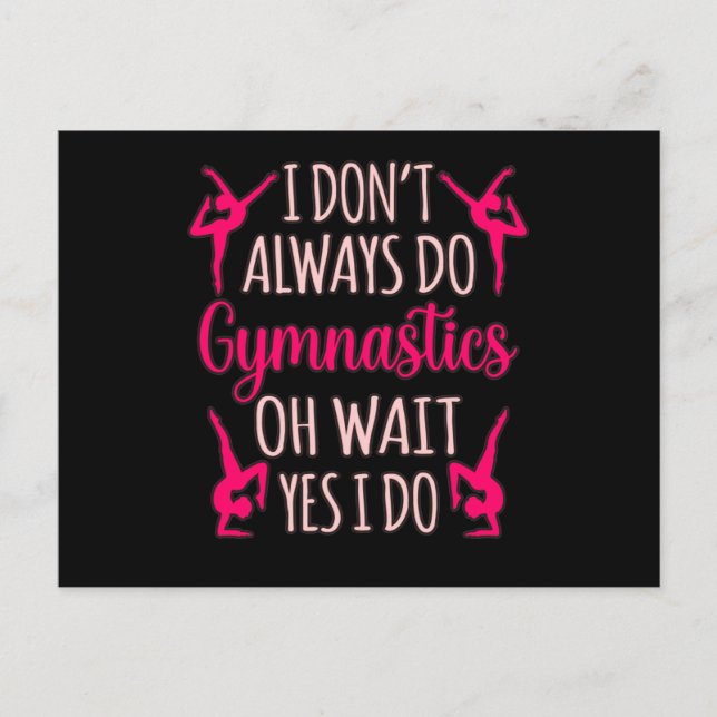 Always Do Gymnastics Gymnast Gymnastic Sports Love Announcement Postcard (Front)