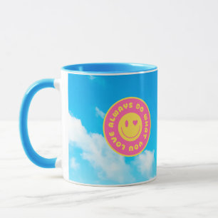 Always Do What You Love mug with light blue handle