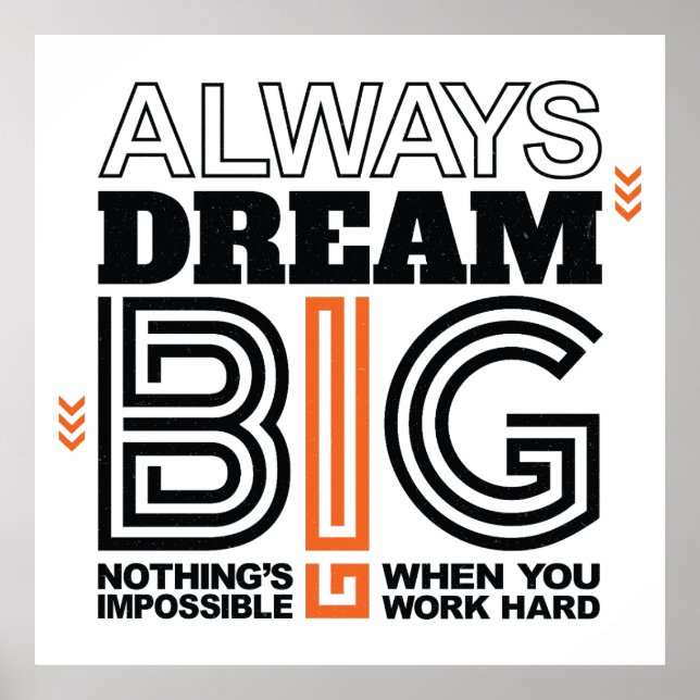Always Dream Big Poster (Front)