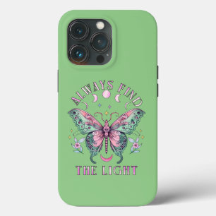 Always Find the Light Beautiful colourful butterfl iPhone 13 Pro Case