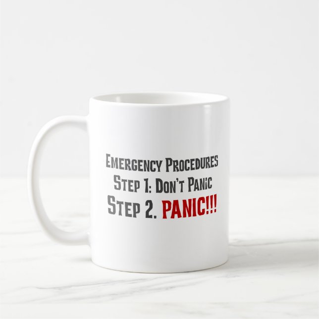 Always Follow Proper Emergency Response Procedures Coffee Mug (Left)