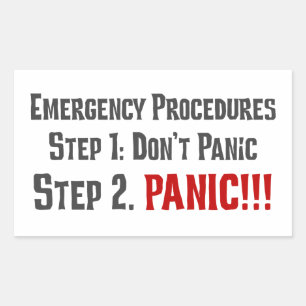 Always Follow Proper Emergency Response Procedures Rectangular Sticker
