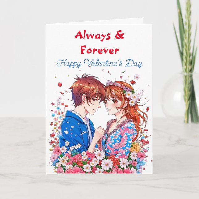 Always & Forever Anime Valentine's Day Card (Front)