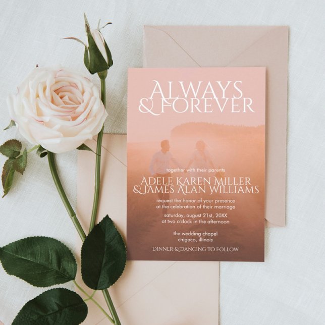 Always & Forever | Custom Photo | Wedding Invitation (Creator Uploaded)
