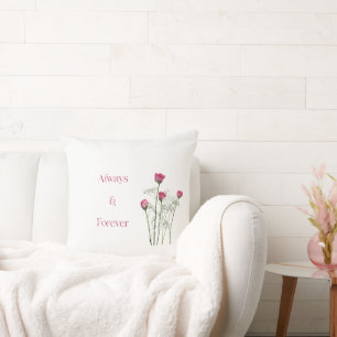 Always & Forever Floral Romantic Anniversary Cushion