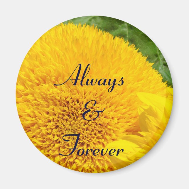 Always & Forever magnets Yellow Sunflower Wedding (Front)