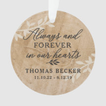 Always & Forever Memorial Acrylic Photo Ornament