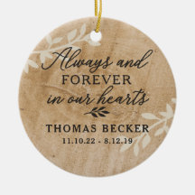 Always & Forever Memorial Ceramic Photo Ornament