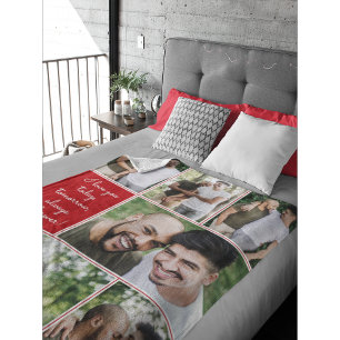 Always & Forever Modern 6 Photo Collage Fleece Blanket