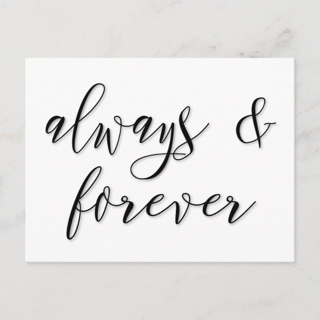 always & forever script postcard (Front)