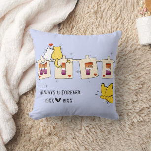 Always & Forever Sunset Lesbian Flag Wife Cushion