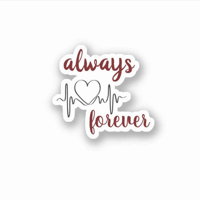 Always & forever with heart Valentine's (Front)