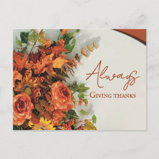 Always Giving Thanks Postcard
