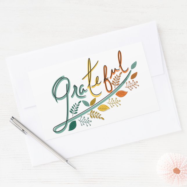 Always Grateful Rectangular Sticker (Envelope)
