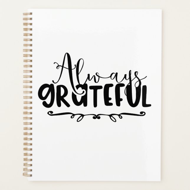 always grateful - typography planner (Front)
