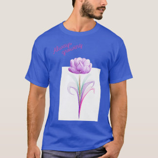 Always growing purple abstract flower pattern dood T-Shirt