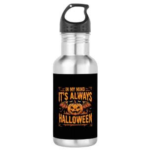 Always Halloween Pumpkin Bat Vector Design_1 532 Ml Water Bottle