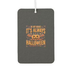 Always Halloween Pumpkin Bat Vector Design_1 Car Air Freshener