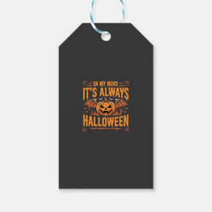 Always Halloween Pumpkin Bat Vector Design_1 Gift Tags