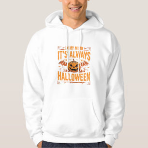 Always Halloween Pumpkin Bat Vector Design_1 Hoodie