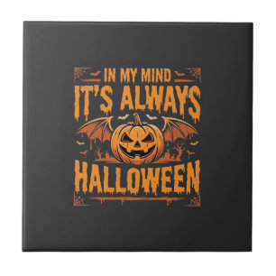 Always Halloween Pumpkin Bat Vector Design_1 Tile