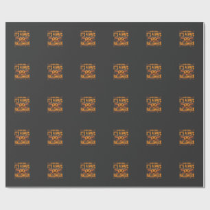 Always Halloween Pumpkin Bat Vector Design_1 Wrapping Paper