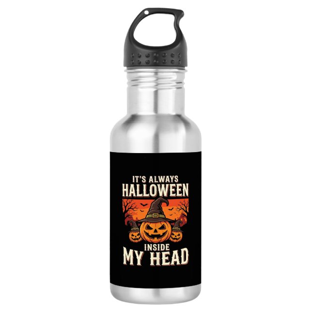 Always Halloween Pumpkin Witch Design_1 532 Ml Water Bottle (Front)