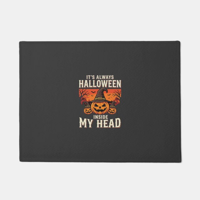Always Halloween Pumpkin Witch Design_1 Doormat (Front)