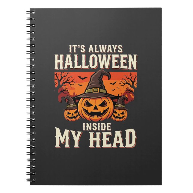 Always Halloween Pumpkin Witch Design_1 Notebook (Front)