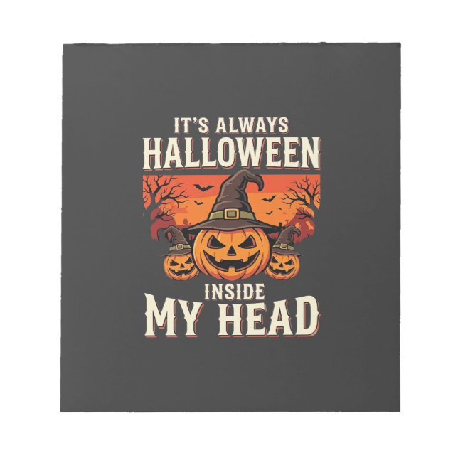 Always Halloween Pumpkin Witch Design_1 Notepad (Front)