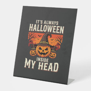 Always Halloween Pumpkin Witch Design_1 Pedestal Sign