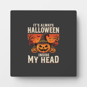 Always Halloween Pumpkin Witch Design_1 Plaque