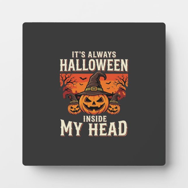 Always Halloween Pumpkin Witch Design_1 Plaque (Front)