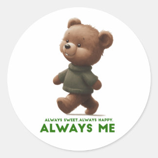 Always Happy and Positive | Adorable Gift Classic Round Sticker