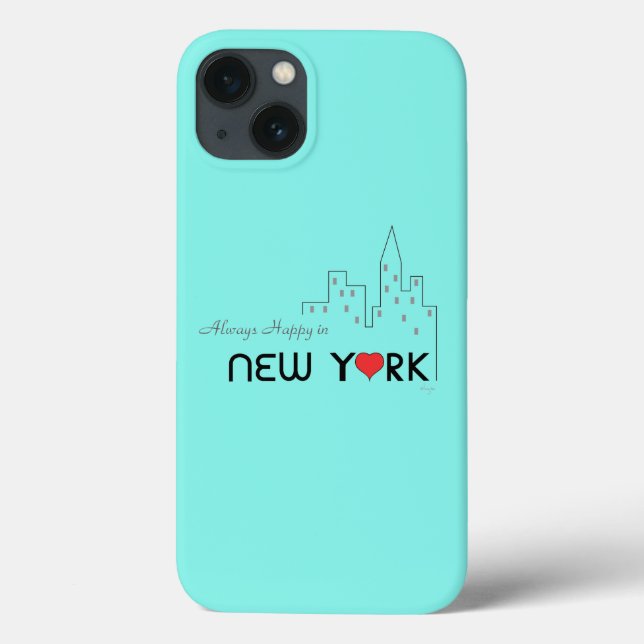 "Always Happy in (Love) New York" Case-Mate iPhone Case (Back)