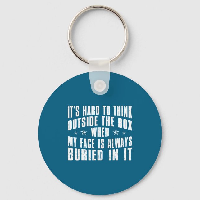 Always Hard Think Outside Box When Key Ring (Front)