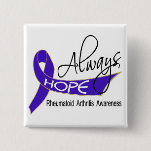 Always Hope Rheumatoid Arthritis 15 Cm Square Badge